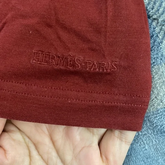 Hermes Paris burgundy red long sleeve top - Picture 4 of 7